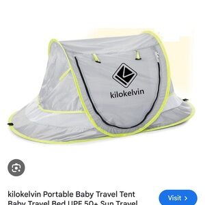 Kilokelvin Portable Baby Travel Tent - Gray and Yellow